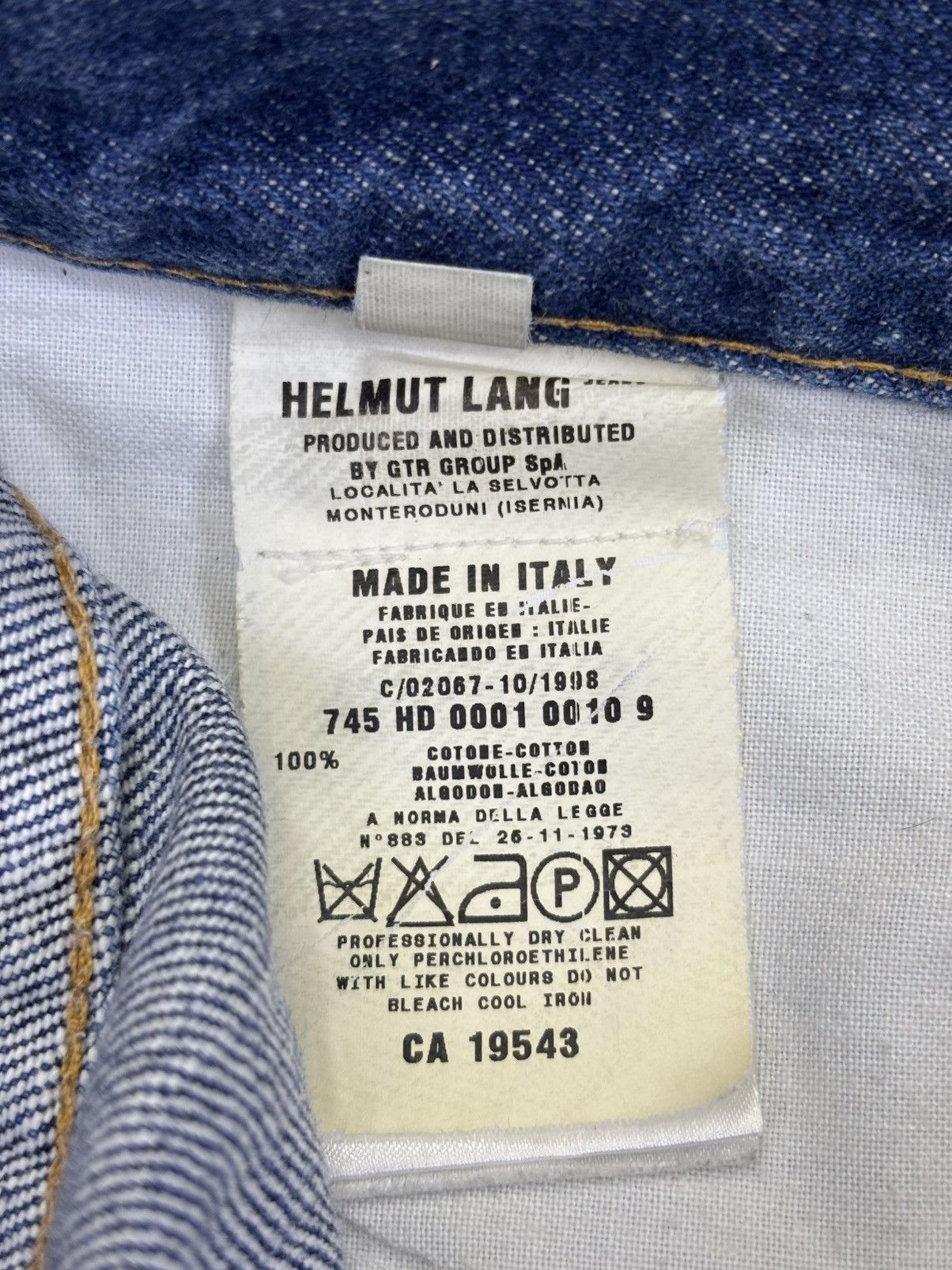 Helmut Lang 💥Vintage Helmut Lang💥90s Classic Raw Italian Cut Denim K12 Size US 29 - 15 Thumbnail