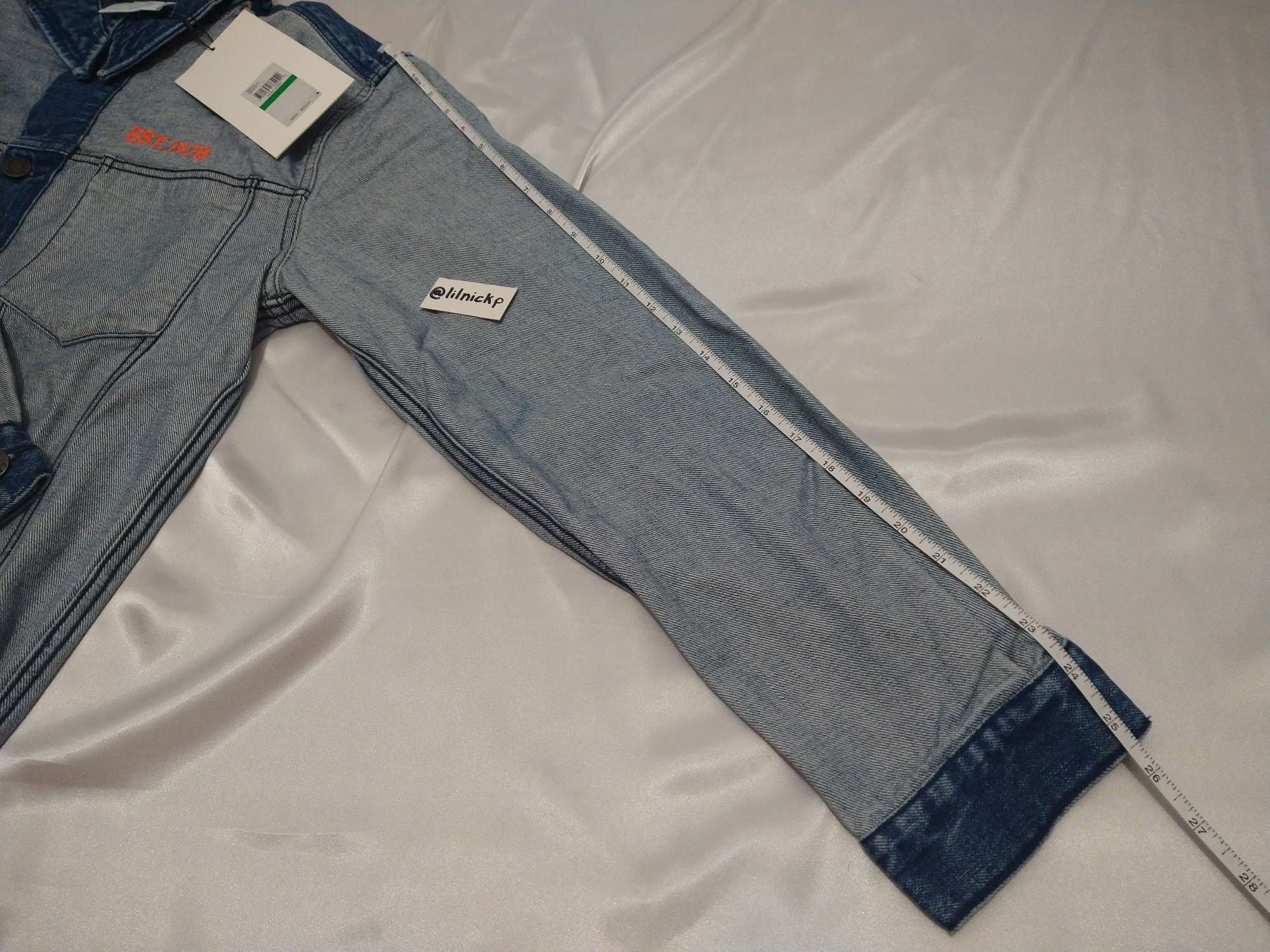 Calvin Klein 205W39NYC EST. 1978 Inside Out Indigo Stone Denim Trucker Jacket Size US L / EU 52-54 / 3 - 7 Thumbnail