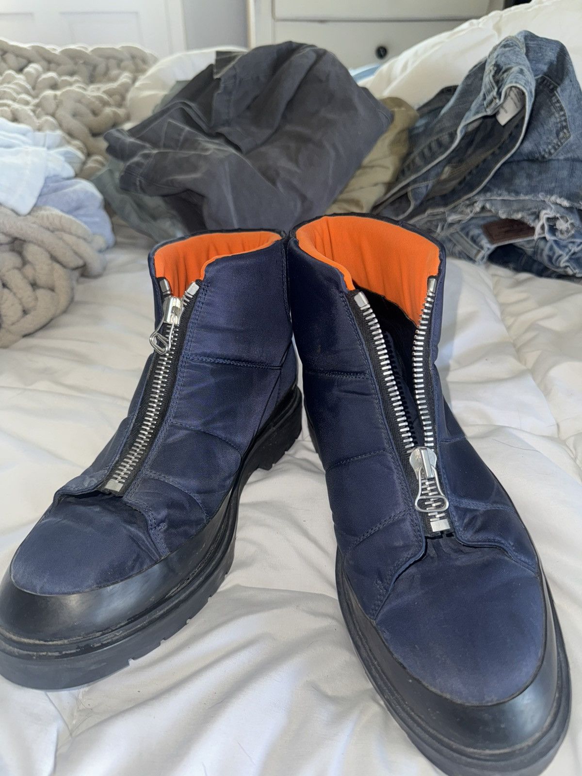 Alexander Wang Alexander Wang Dane Boots – Navy/Orange – Size 40 (US 7) Size US 7.5 / EU 40-41 - 5 Thumbnail