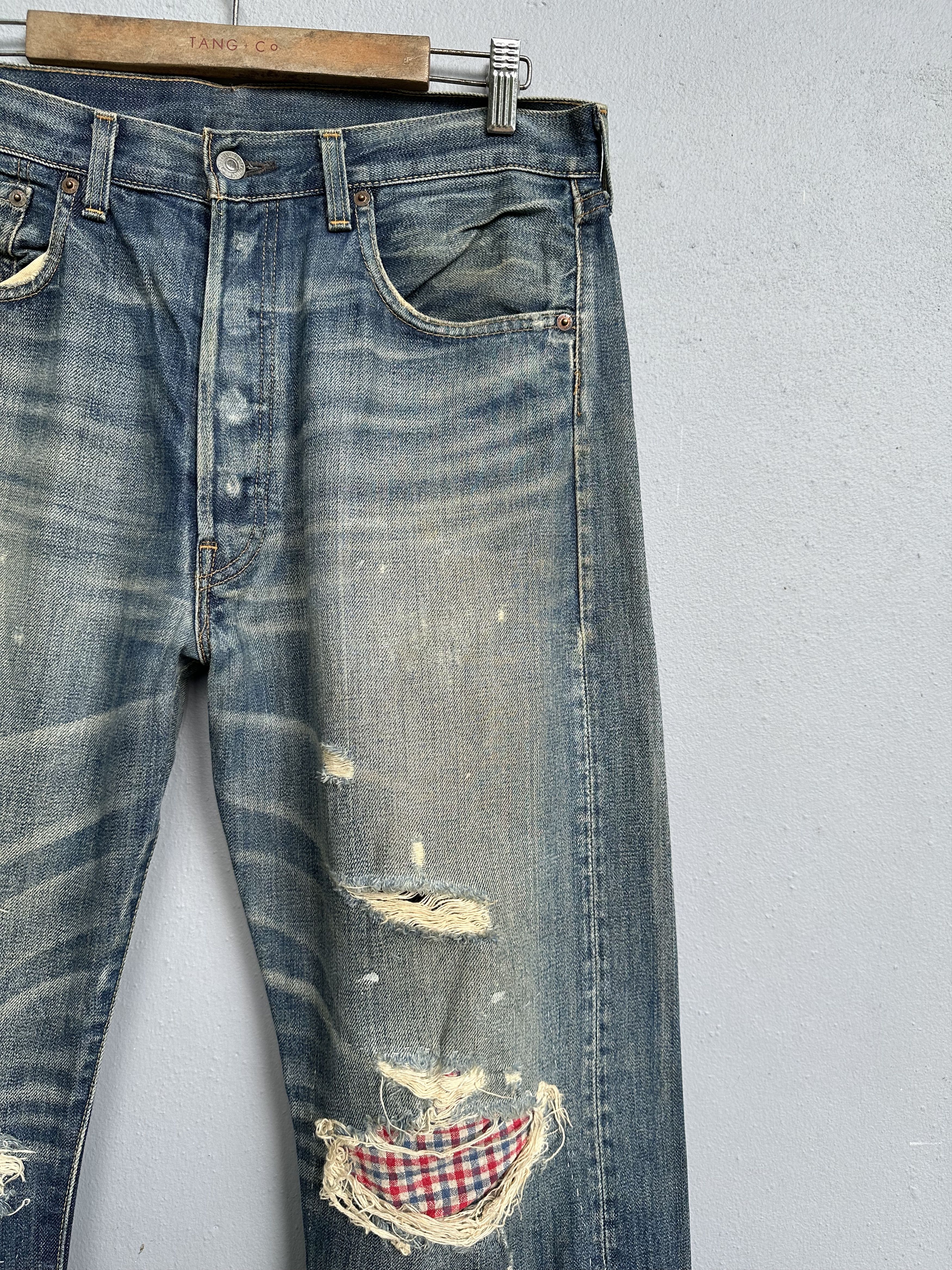 Levi's Vintage Clothing Vintage Levi's 501 Big E 1971 Distressed Reproduction Jeans Size US 34 / EU 50 - 10 Thumbnail