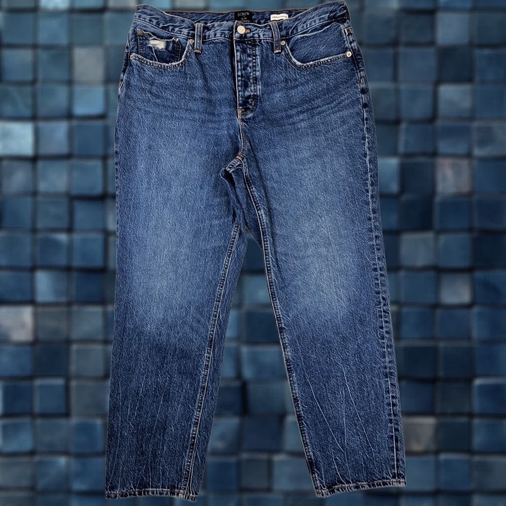 J.Crew J.CREW Slim Boyfriend Premium Edition Jeans Women 31 Distressed Medium Wash 5-Pocket Denim Jeans Mens? No Size 24" / US 00 / IT 34 - 1 Thumbnail