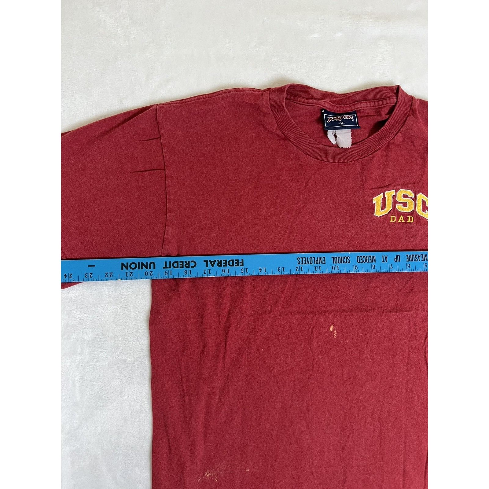 Jansport Vintage USC Trojans Dad T-Shirt Size Medium Red Jansport 90s Size US M / EU 48-50 / 2 - 4 Thumbnail