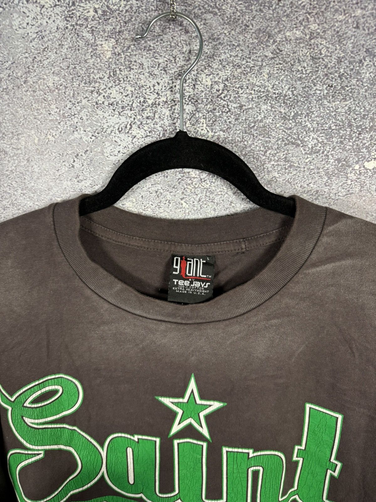 Giant × Vintage Saint Mxxxxxx Saint Enemy Tee Black Green Men's Large Size US L / EU 52-54 / 3 - 8 Thumbnail