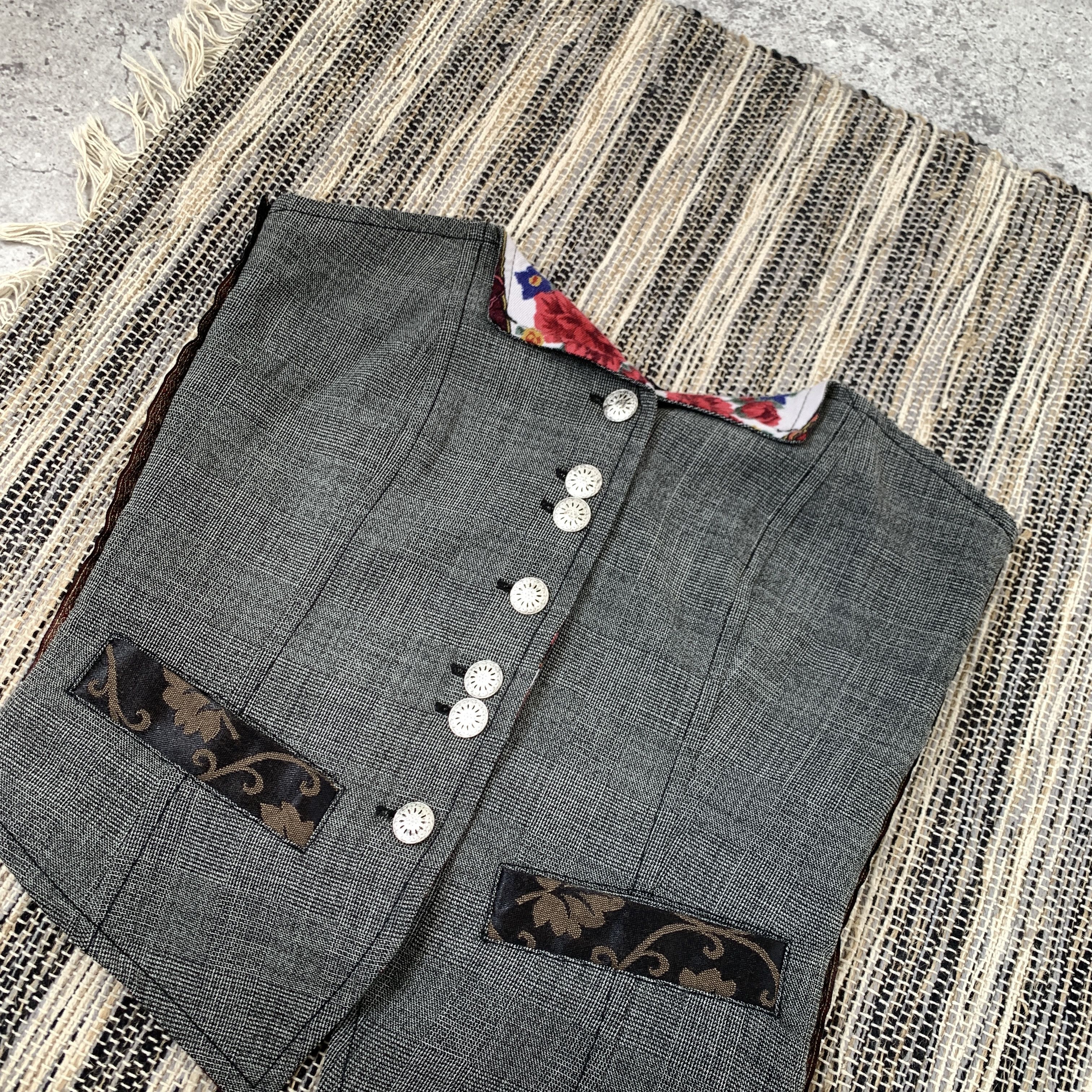 Vintage Vintage Y2K Women's Grunge Grey Crop Top Classic Vest Size S / US 4 / IT 40 - 4 Thumbnail