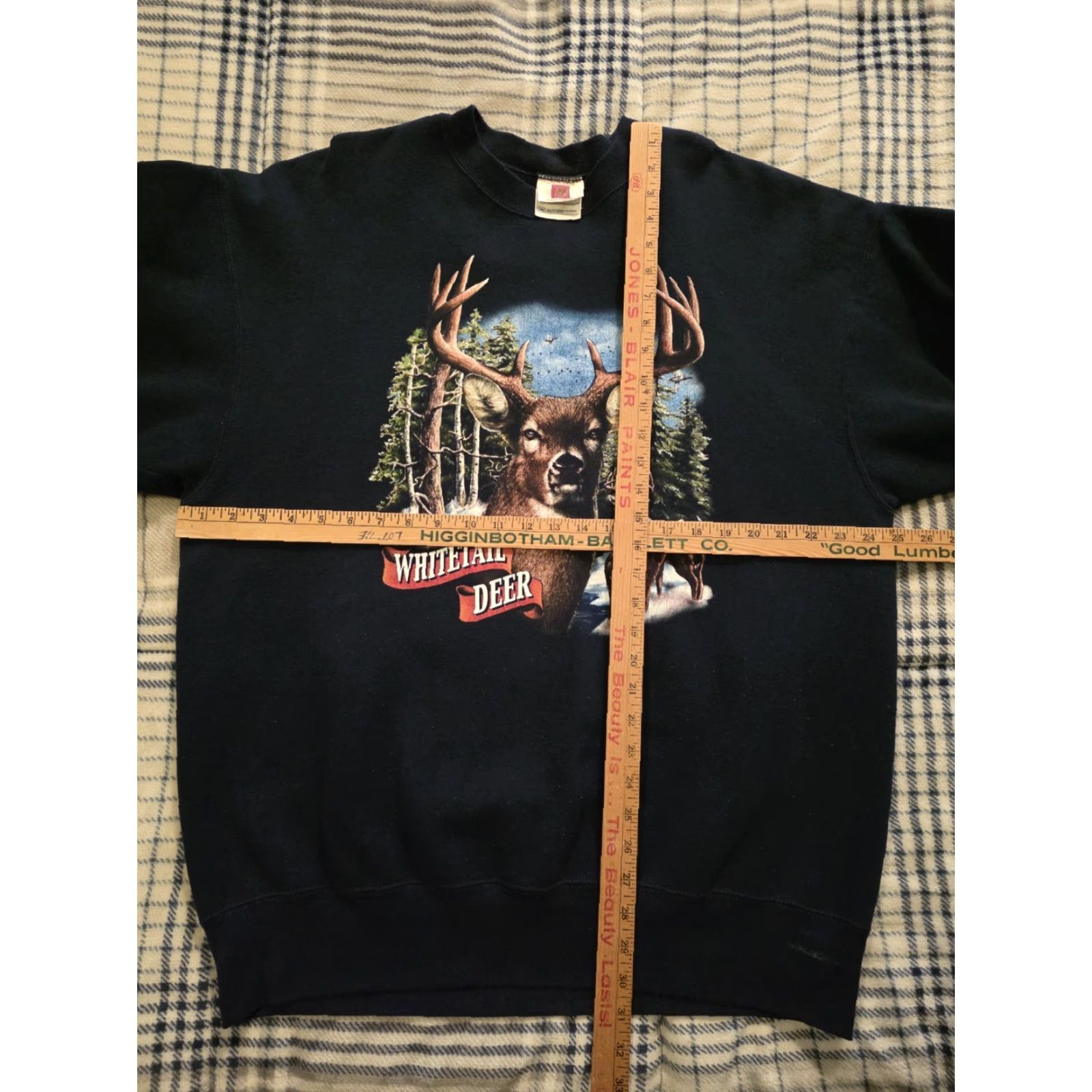 Vintage VINTAGE Members Mark Crewneck Sweatshirt Whitetail Deer Buck Dark Blue Men 2XL Shirt Size US XXL / EU 58 / 5 - 5 Thumbnail