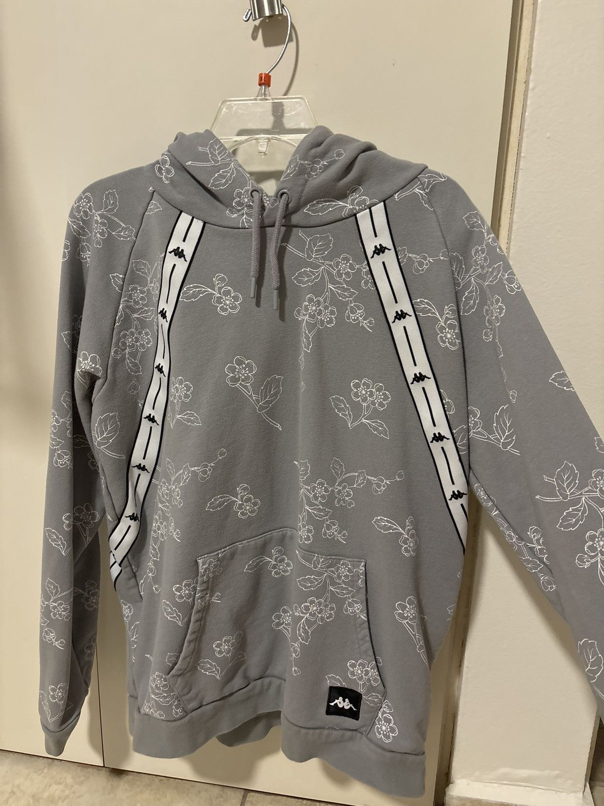 Kappa Kappa Floral Print Hoodie with Logo Tape Size US XL / EU 56 / 4 - 1 Thumbnail