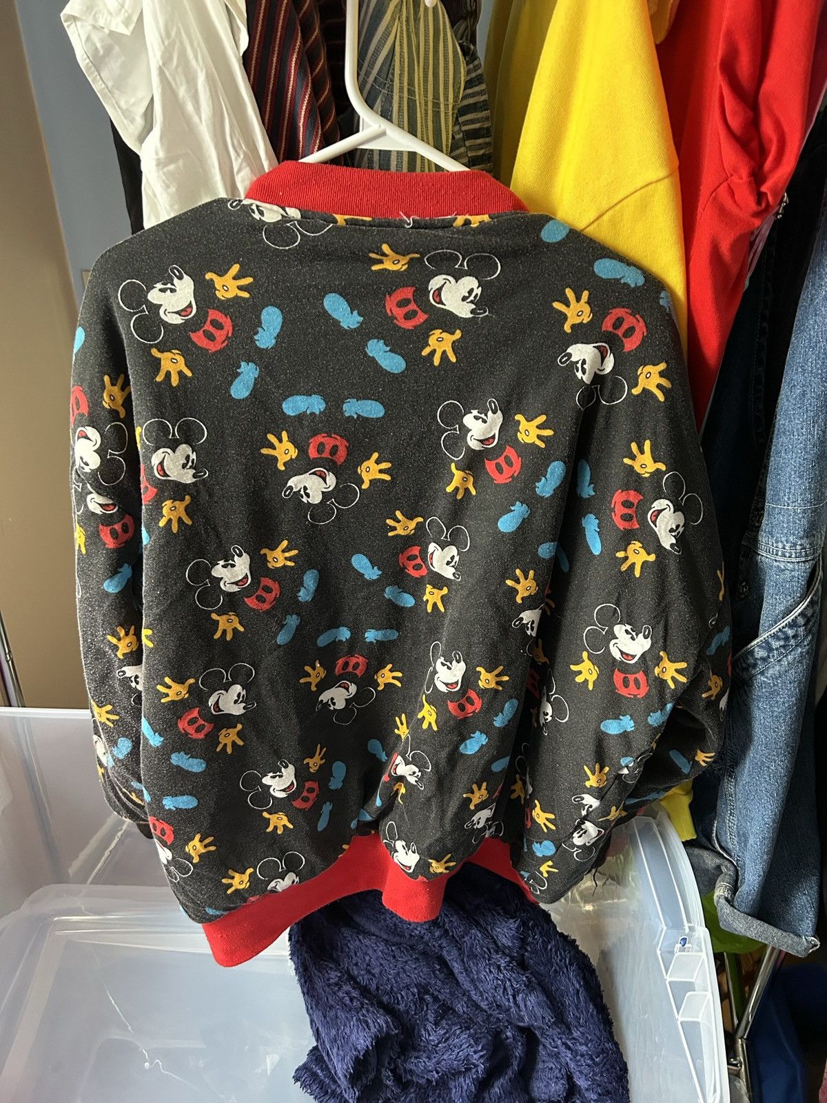 Mickey Mouse × Vintage VINTAGE REVERSIBLE MICKEY MOUSE PUFFER ZIP UP SWEATER Size US XL / EU 56 / 4 - 4 Thumbnail
