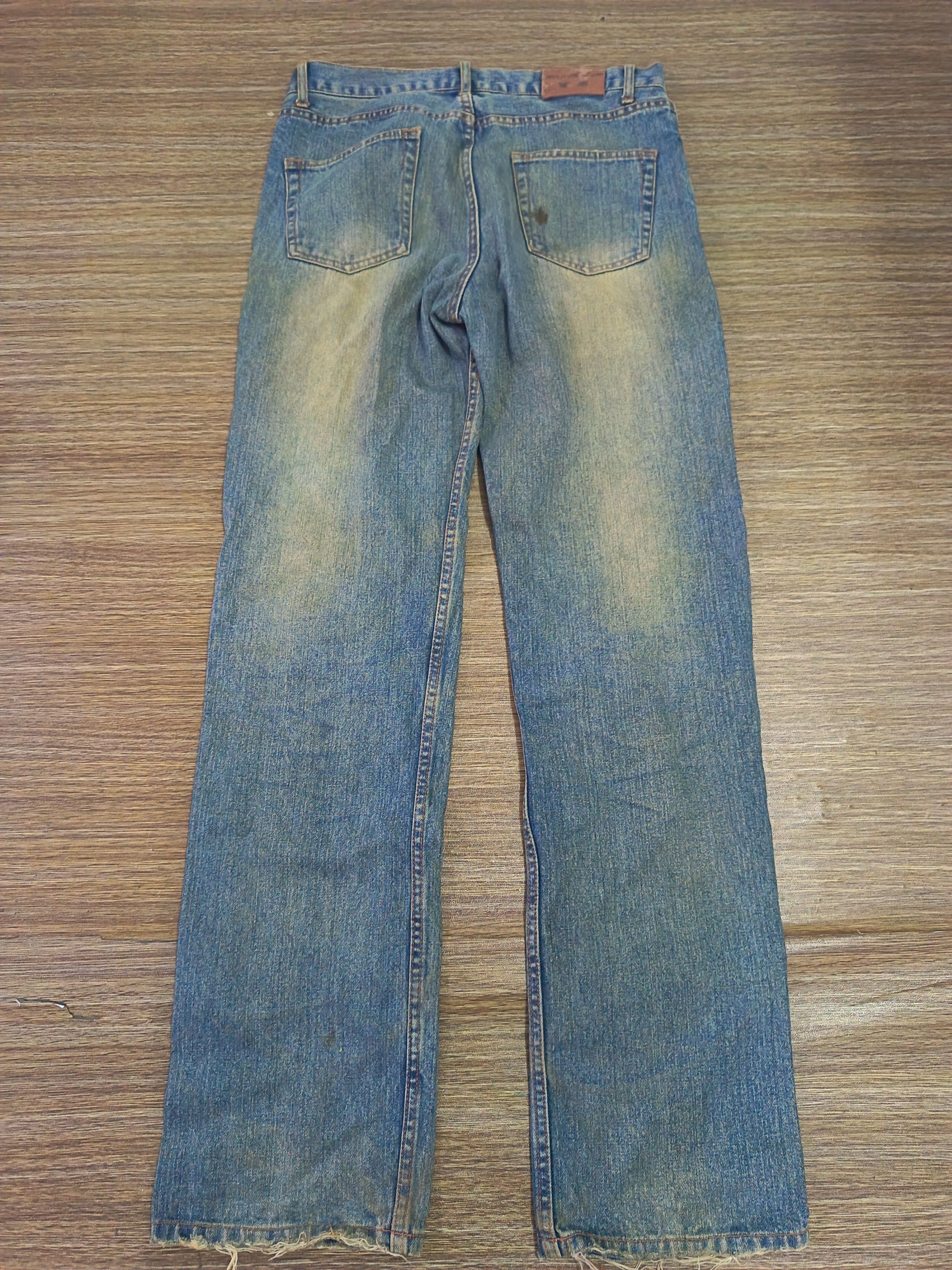 Japanese Brand Distressed Nylaus rusty grunge patchwork Size US 33 - 2 Thumbnail