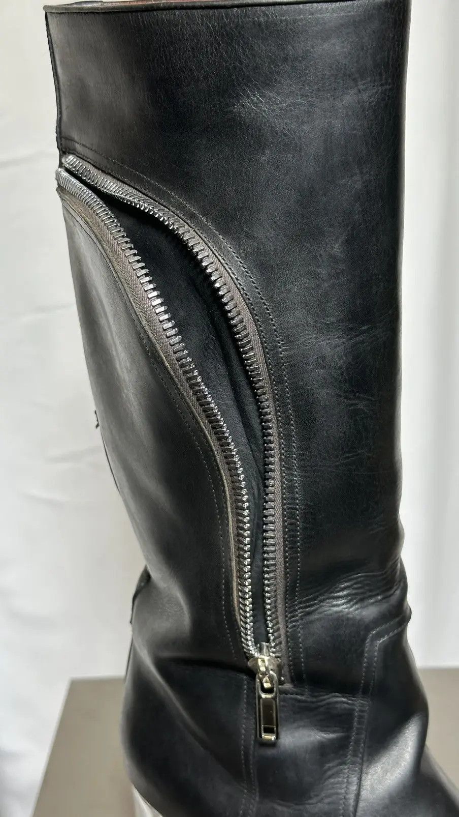 Rick Owens Rick Owens Bauhaus Platform Knee high boots kiss heel Size US 9 / EU 42 - 4 Thumbnail