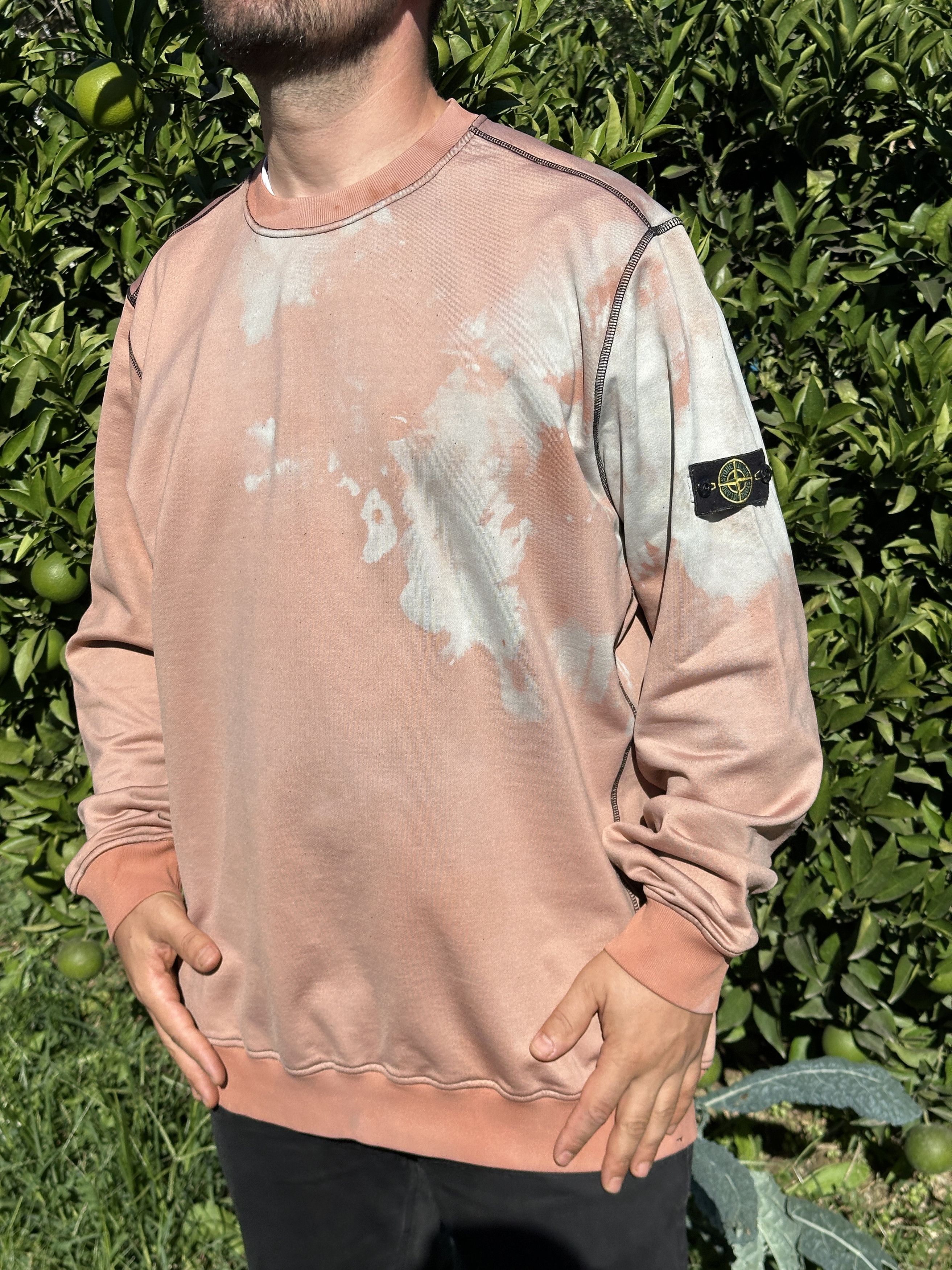 Stone Island Stone Island Bleached Off Dye Treatment Pullover Size 3XL Size US XXL / EU 58 / 5 - 9 Thumbnail