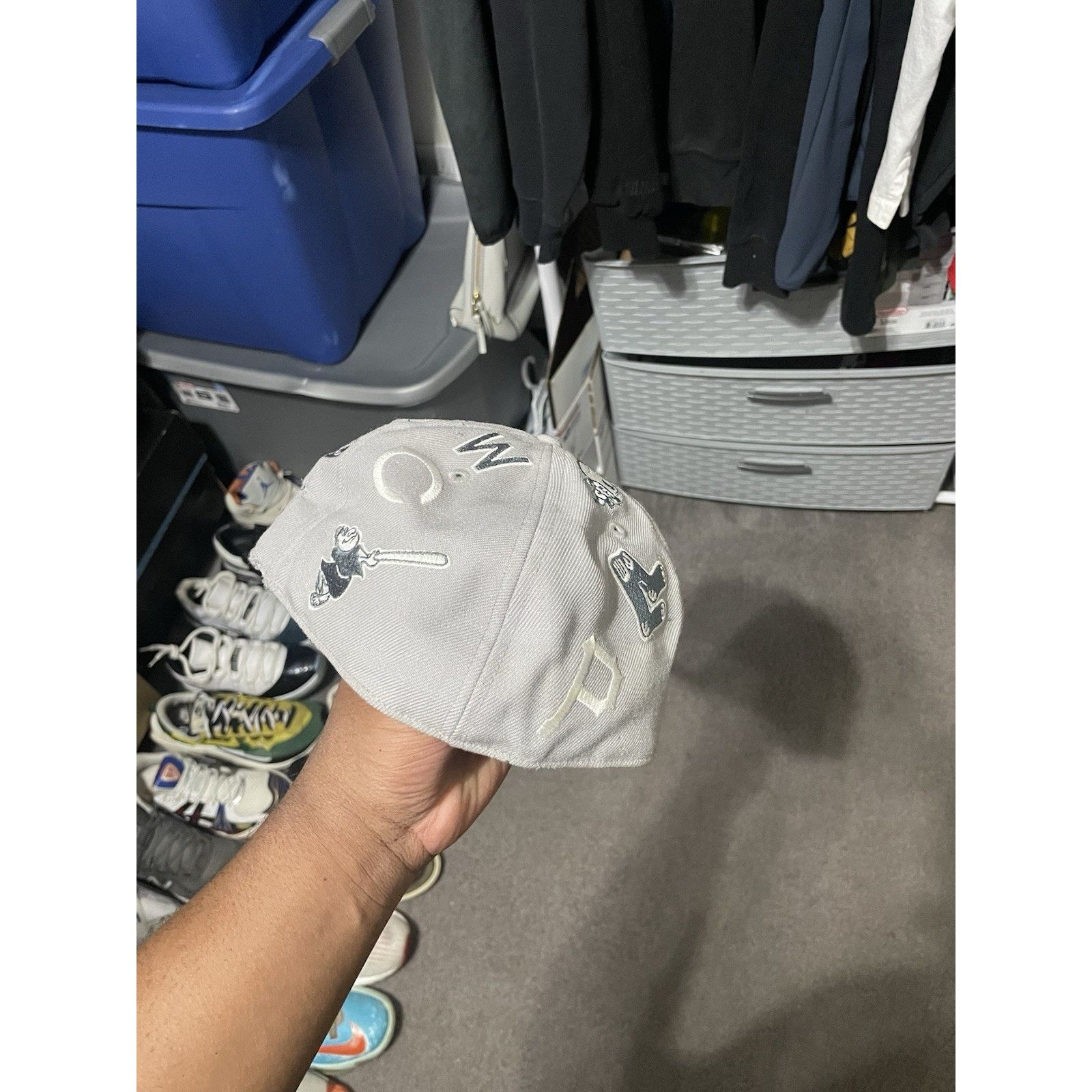 New Era Size 7 3/4- New Era 59Fifty Cooperstown Team Logos Gray Cap Size ONE SIZE - 3 Thumbnail