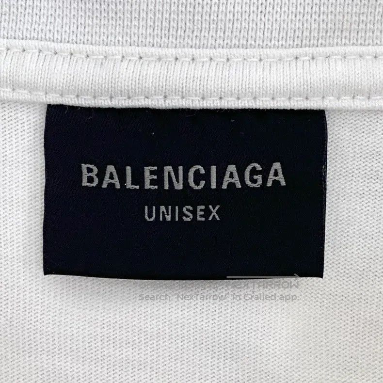 Balenciaga Balenciaga White letter heart print cotton crew neck short Size US XXS / EU 40 - 7 Thumbnail