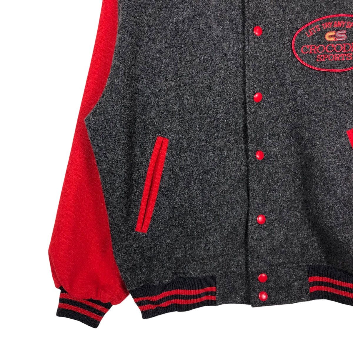 Japanese Brand Vintage Wool Varsity Bomber Jacket Crocodile Sports BigLogo Size US M / EU 48-50 / 2 - 5 Thumbnail