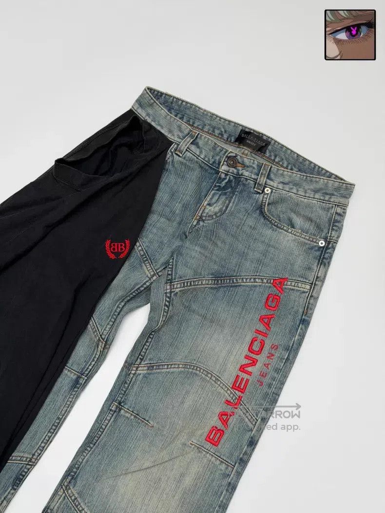 Balenciaga Balenciaga size XS Low-rise slim fit destructed design jea Size US 27 - 4 Thumbnail