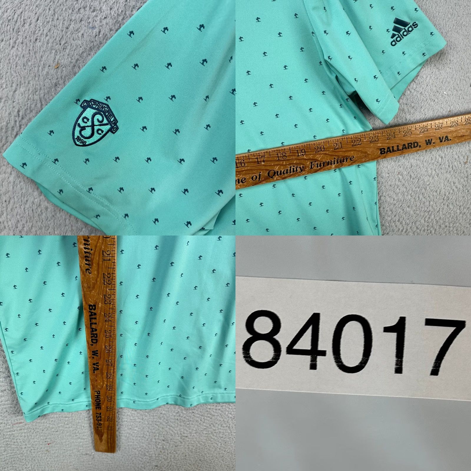 Adidas Adidas Primegreen Golf Polo Shirt Mens Large Aqua Green Short Sleeve Stretch Performance EUC Size US L / EU 52-54 / 3 - 8 Thumbnail