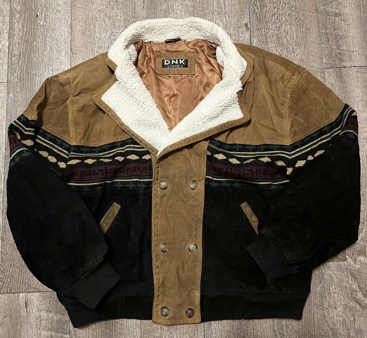 Vintage Vintage Western Aztec Suede Sherpa Leather Jacket size Large Size US L / EU 52-54 / 3 - 1 Thumbnail