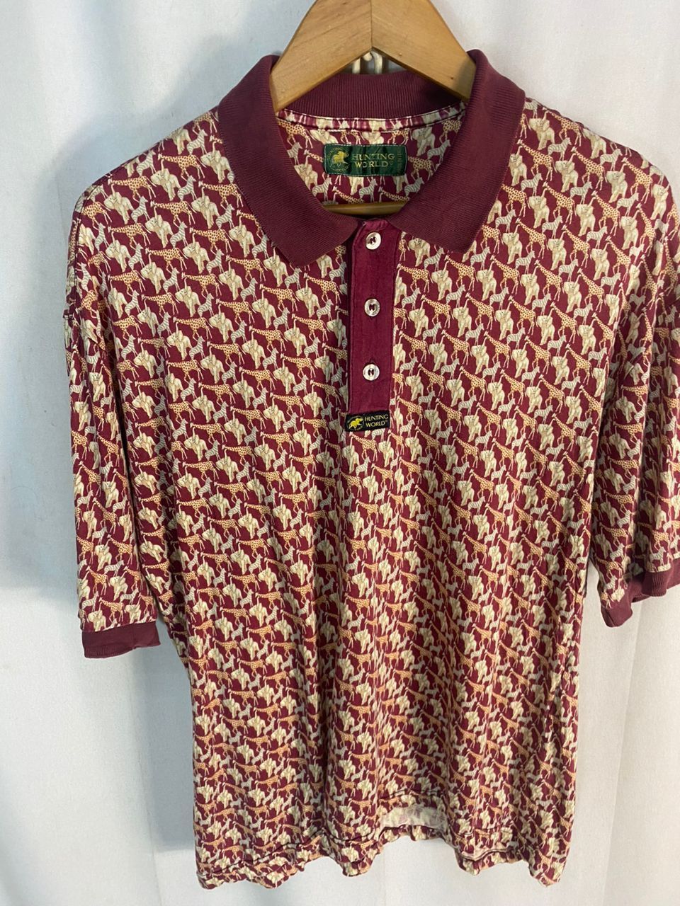 Vintage Vintage hunting world fullprint polo shirt Size US M / EU 48-50 / 2 - 3 Thumbnail