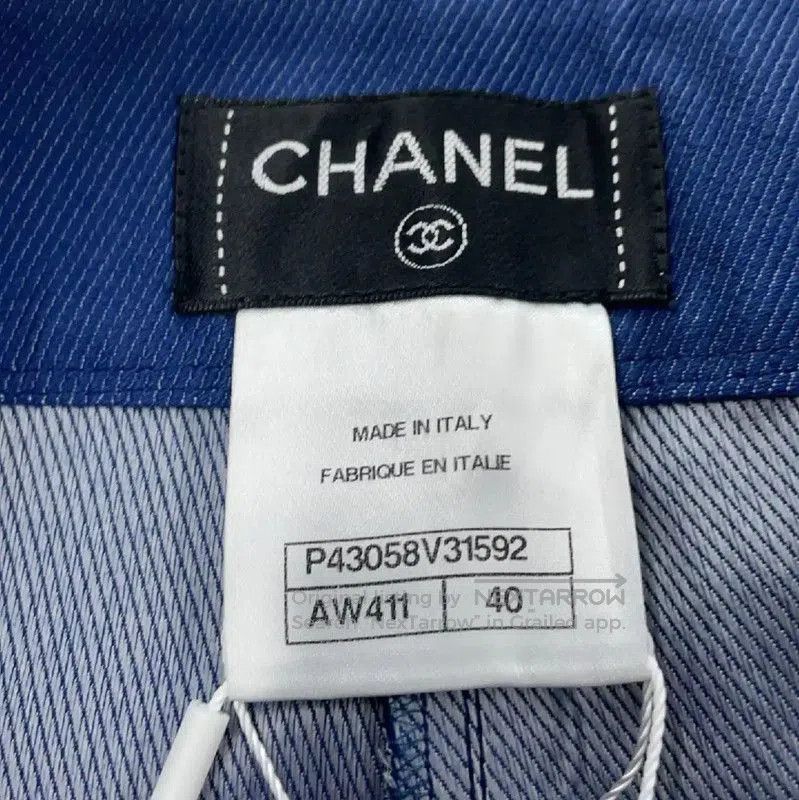 Chanel Chanel Blue Cotton Women's Shorts . Size 30" / US 8 / IT 44 - 4 Thumbnail