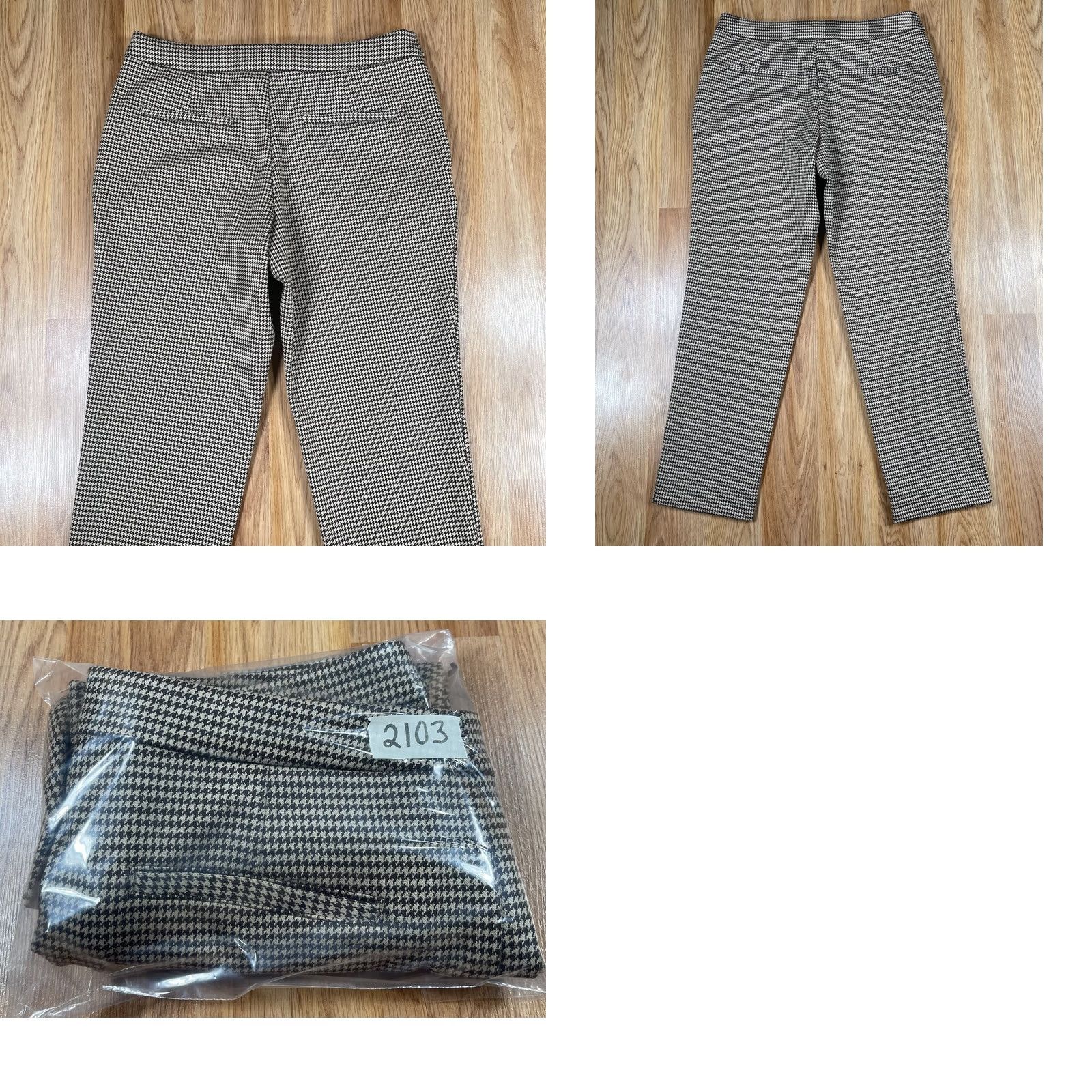 Ralph Lauren Lauren Ralph Lauren Pants Womens M Medium Check Flat Front Chino Dress Slacks Size 32" / US 10 / IT 46 - 10 Thumbnail