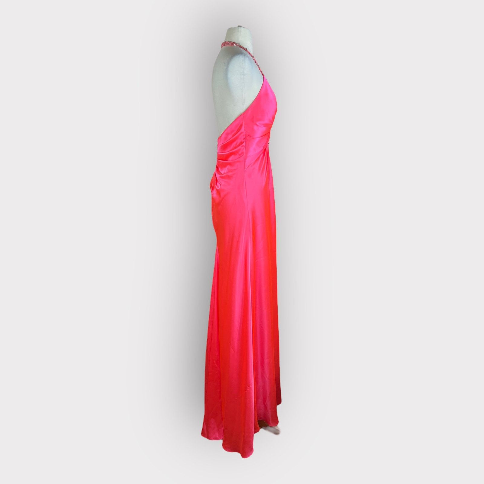 Vintage Morgan & Co | Vintage Y2K Formal Halter Dress | 9/10 Size L / US 10 / IT 46 - 3 Thumbnail