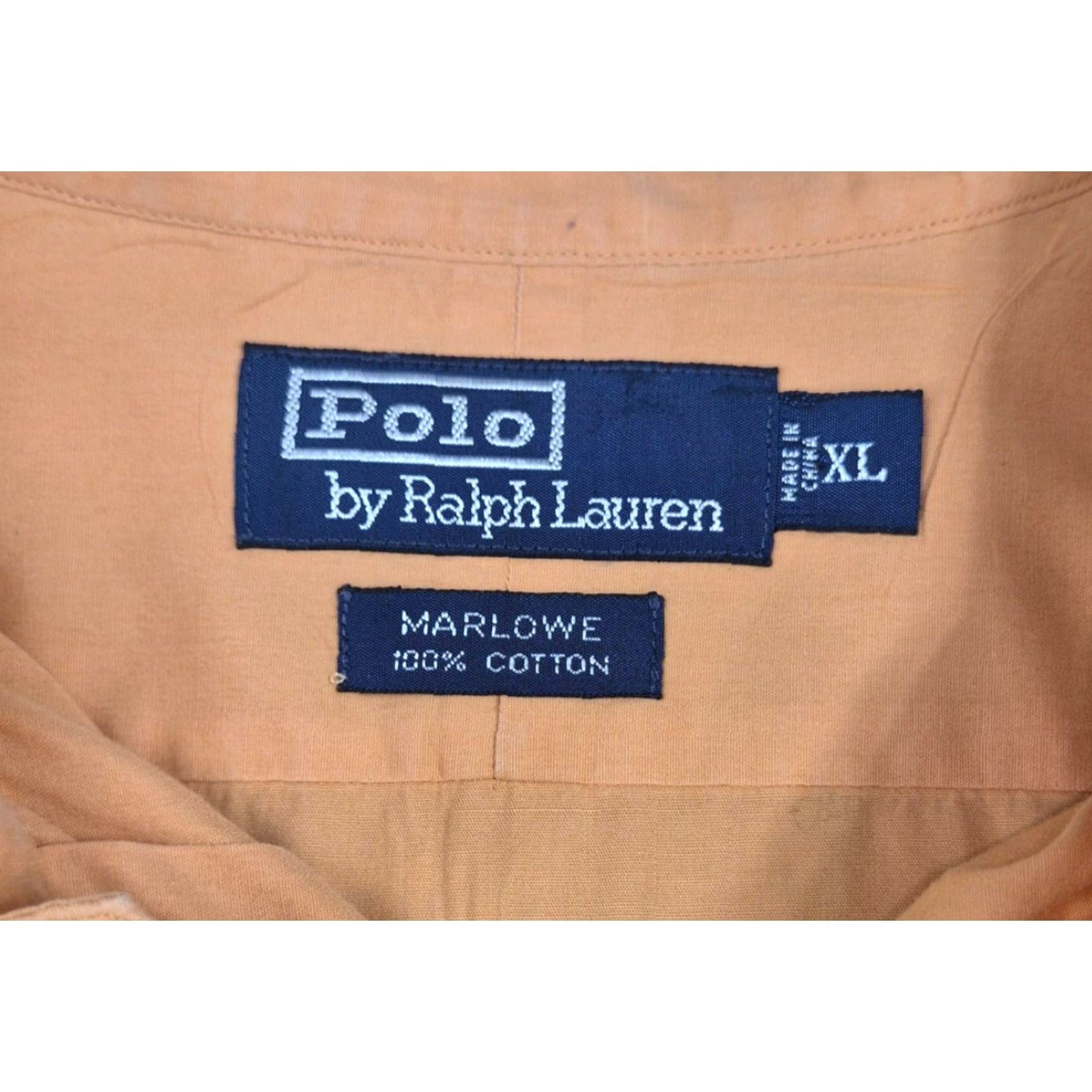 Polo Ralph Lauren VINTAGE Polo Ralph Lauren Shirt Mens XL Button Up Orange Marlowe Cotton Long Sleeve Size US XL / EU 56 / 4 - 5 Thumbnail