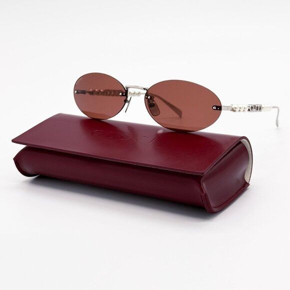 Gucci NEW GUCCI GG1922S 002 SUNGLASSES WOMEN OVAL EYEWEAR GUCC Size ONE SIZE - 2 Thumbnail