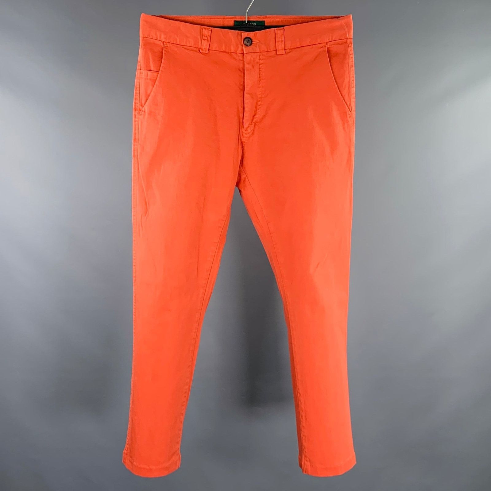 Other CARDON Size 32 Orange Cotton Blend Flat Front Casual Pants Size US 32 / EU 48 - 1 Thumbnail