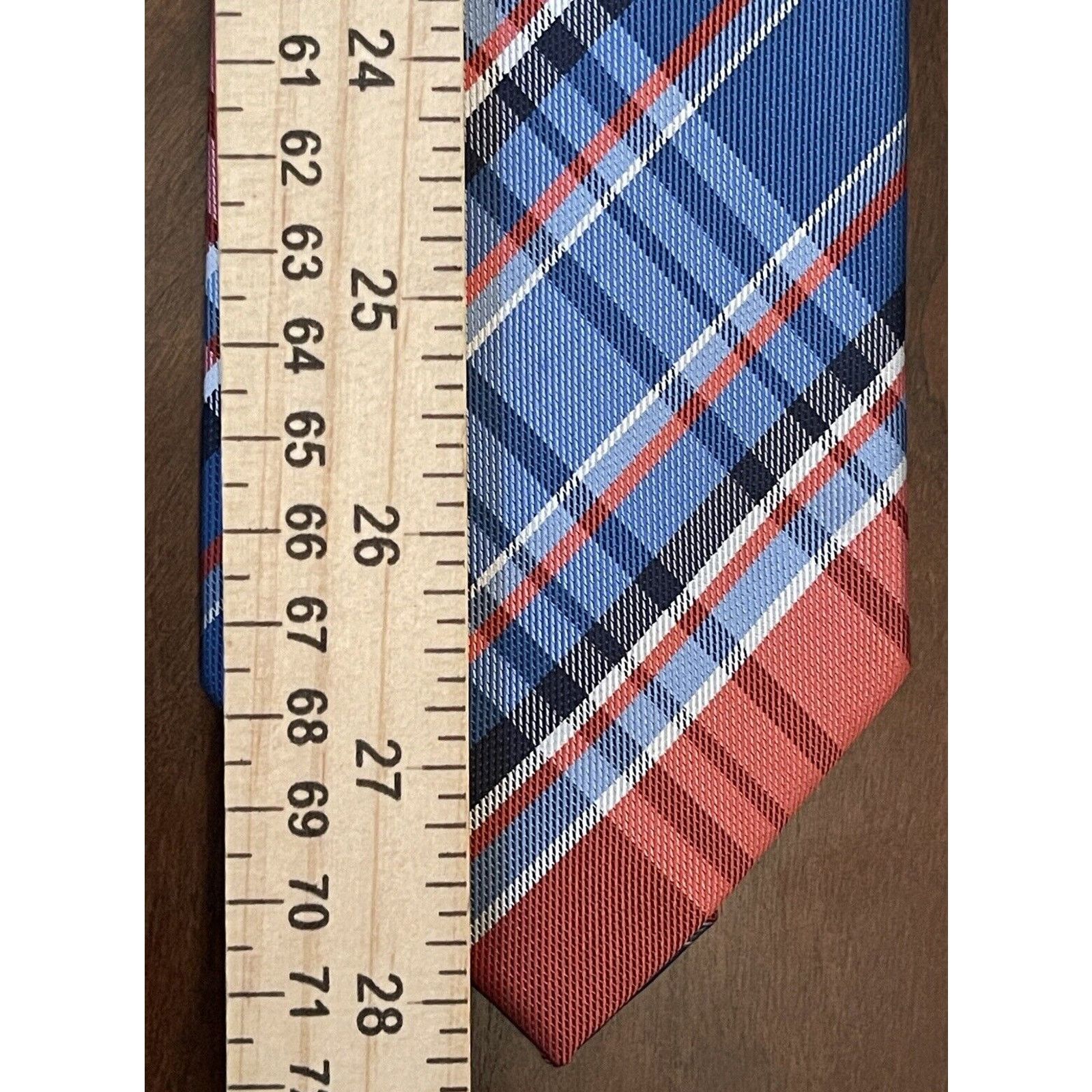 Jones New York Jones New York Red Blue 100% Polyester Tie Made In China Size ONE SIZE - 5 Thumbnail