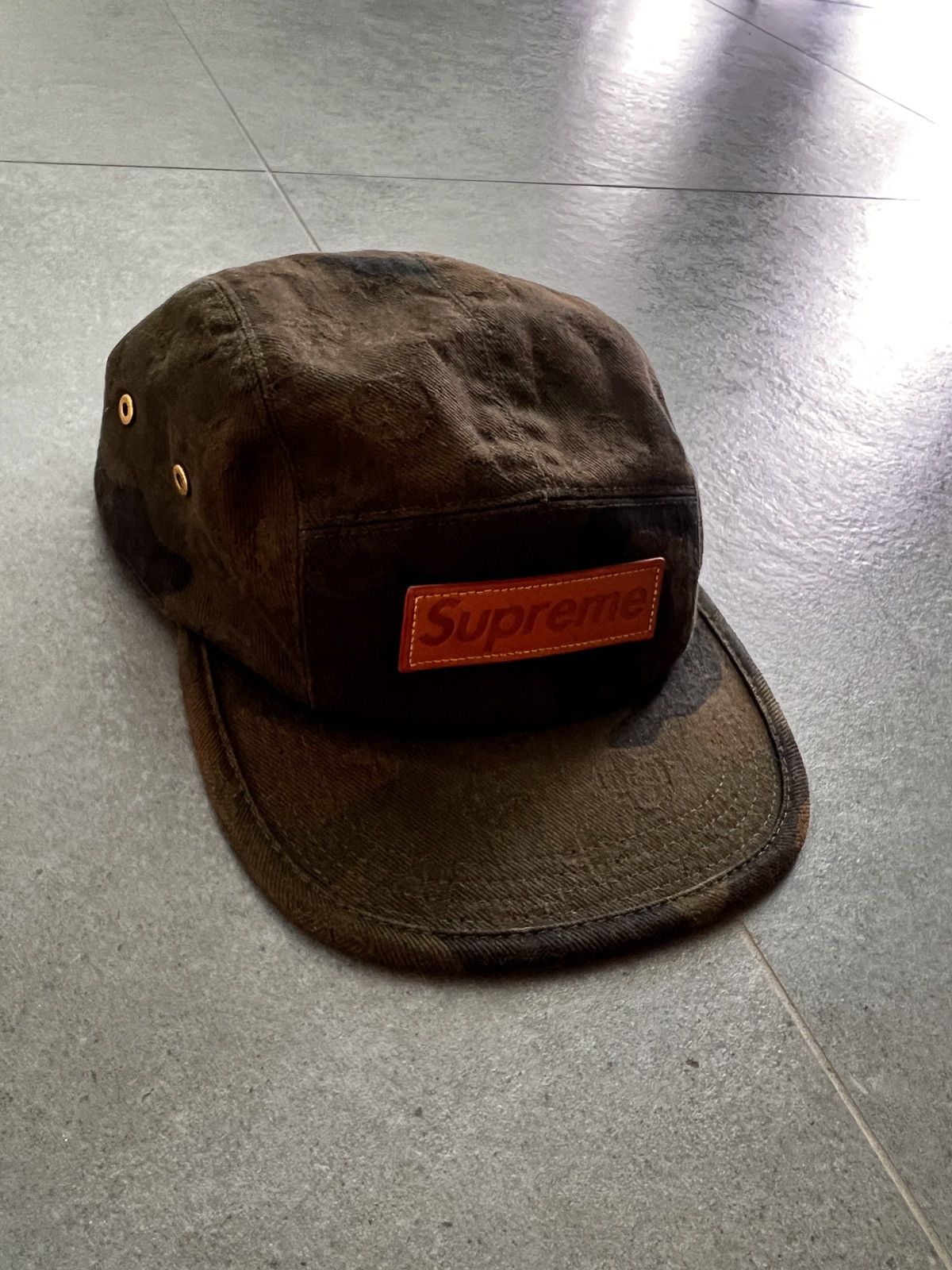 image of Louis Vuitton x Supreme Lv Hat in Green, Men's