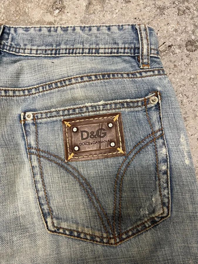 Dolce & Gabbana 2000s Dolce & Gabbana Patches Blue Denim Jeans Size US 31 - 9 Thumbnail