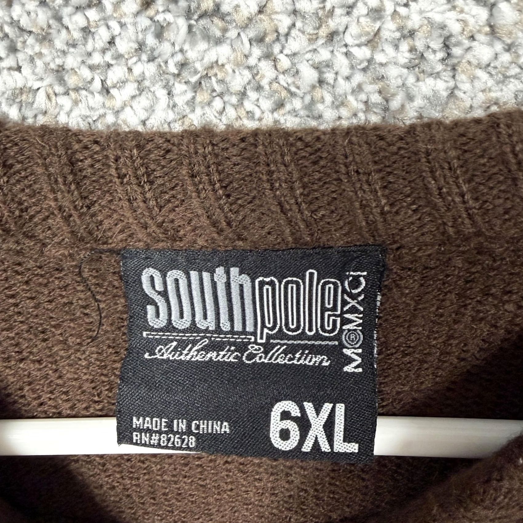 Southpole VINTAGE Southpole Sweater Shirt Mens 6XL Brown Tan Striped Crew Neck Knit Hip Hop Streetwear Y2K Grunge 90s Size US XXL / EU 58 / 5 - 5 Thumbnail