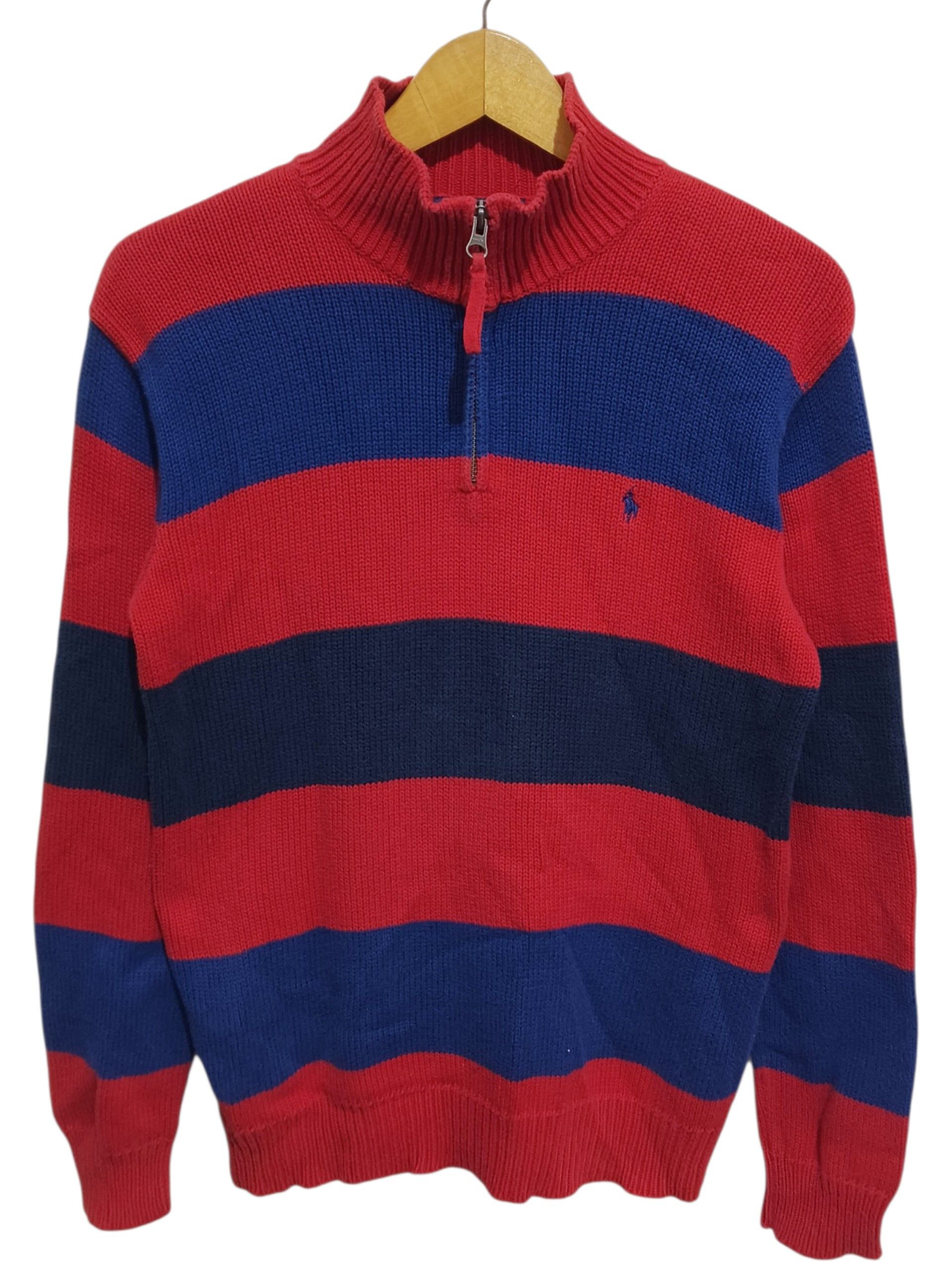 Polo Ralph Lauren 90s Polo Ralph Lauren Striped Half Zip Cotton Sweater Size US XS / EU 42 / 0 - 1 Thumbnail