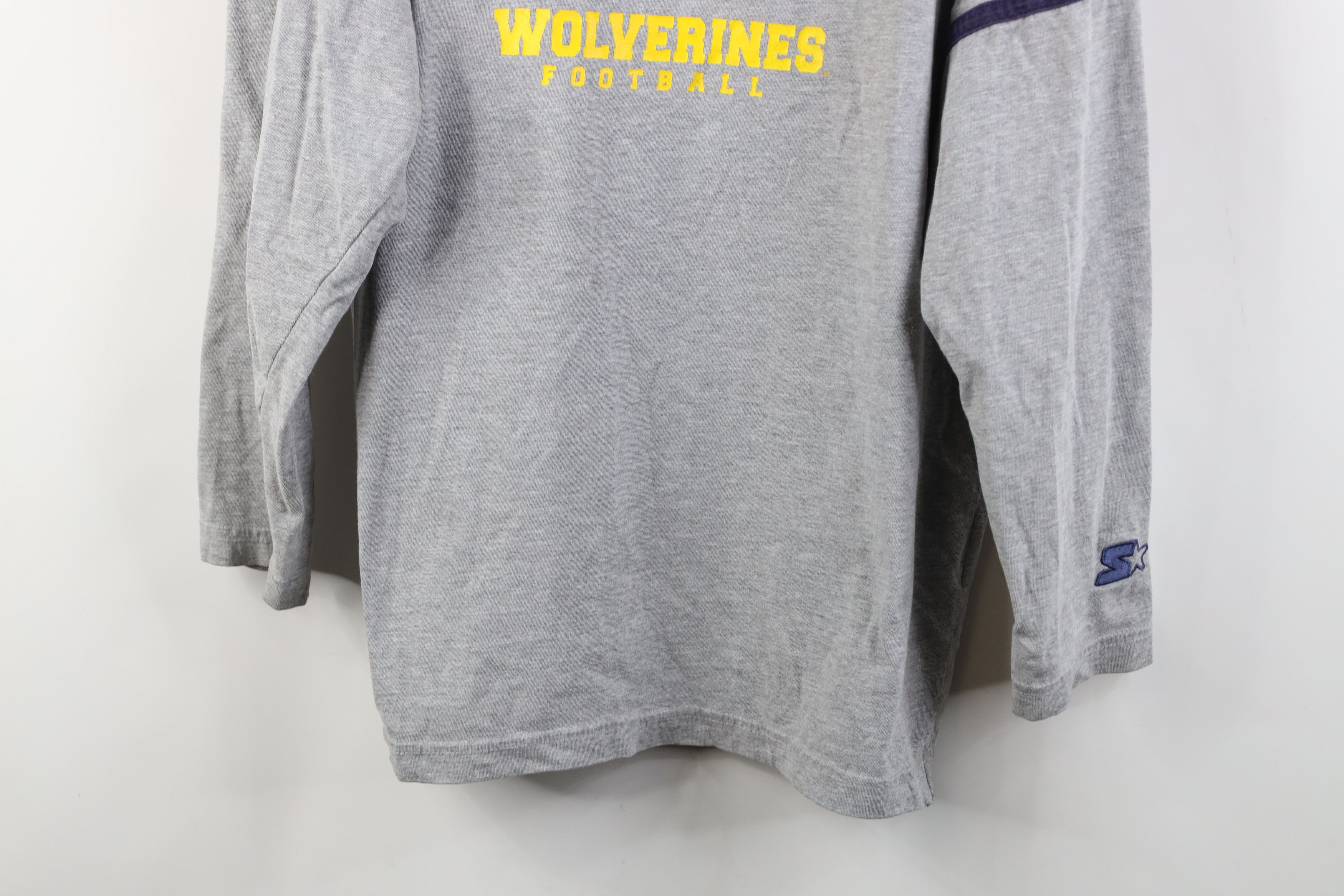 Starter Vintage 90s Starter Michigan Football Long Sleeve T-Shirt Size US M / EU 48-50 / 2 - 3 Thumbnail