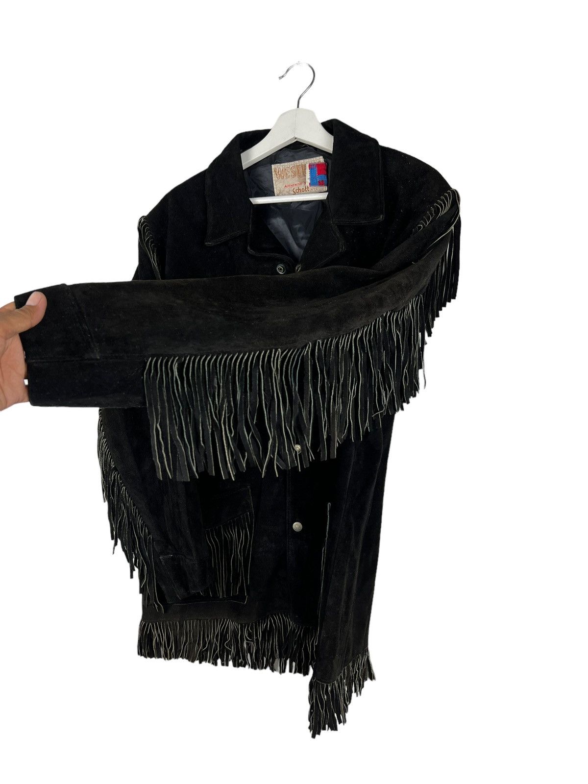Schott 🔥 VINTAGE SCHOTT WESTERN SUEDE LEATHER JACKET MADE IN USA Size US L / EU 52-54 / 3 - 5 Thumbnail