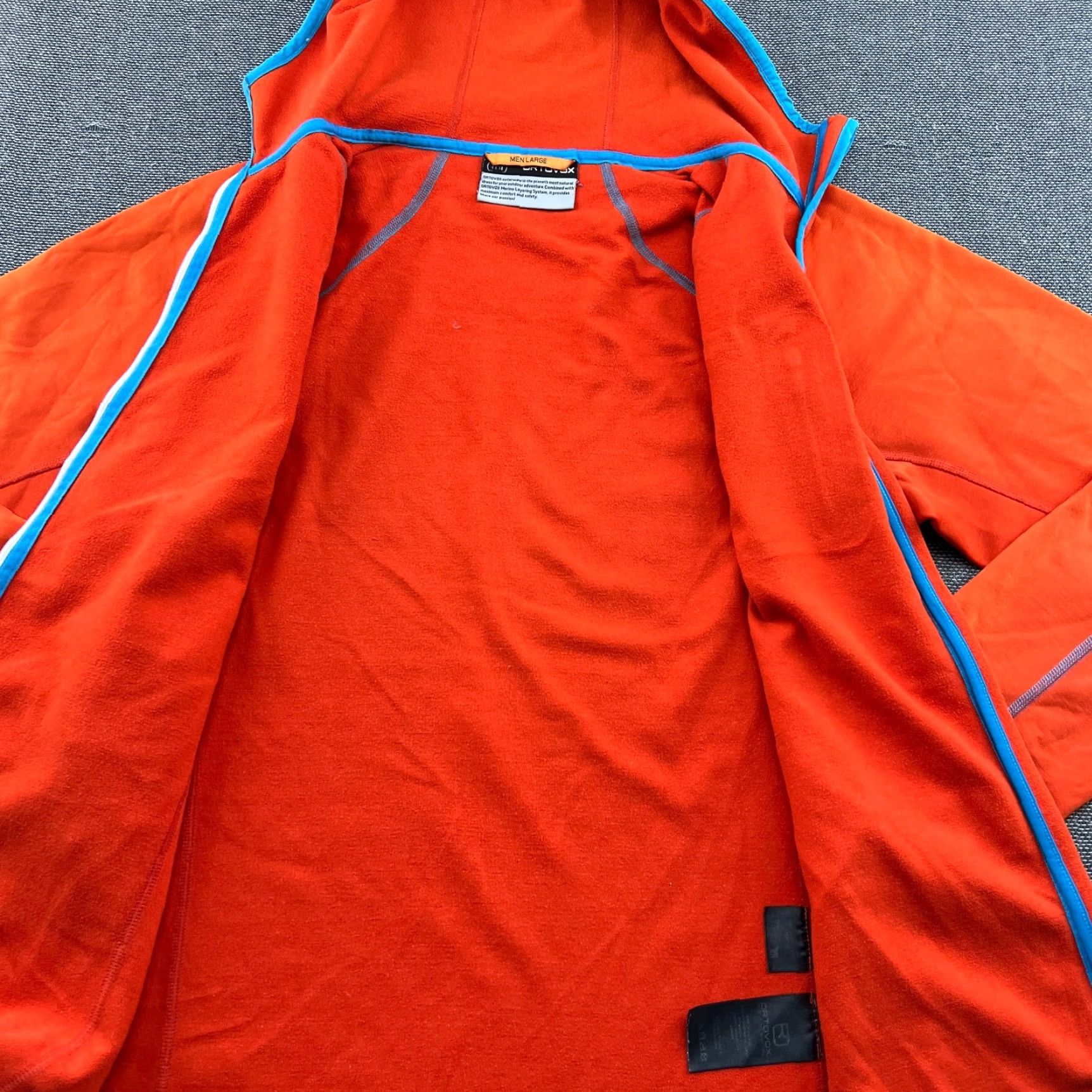 ORTOVOX Ortovox Jacket Mens Large Merino Inside Full Zip Orange Hooded Softshell Track Jacket Mens L Orange Merino Inside Full Zip Hooded Softshell Size US L / EU 52-54 / 3 - 5 Thumbnail