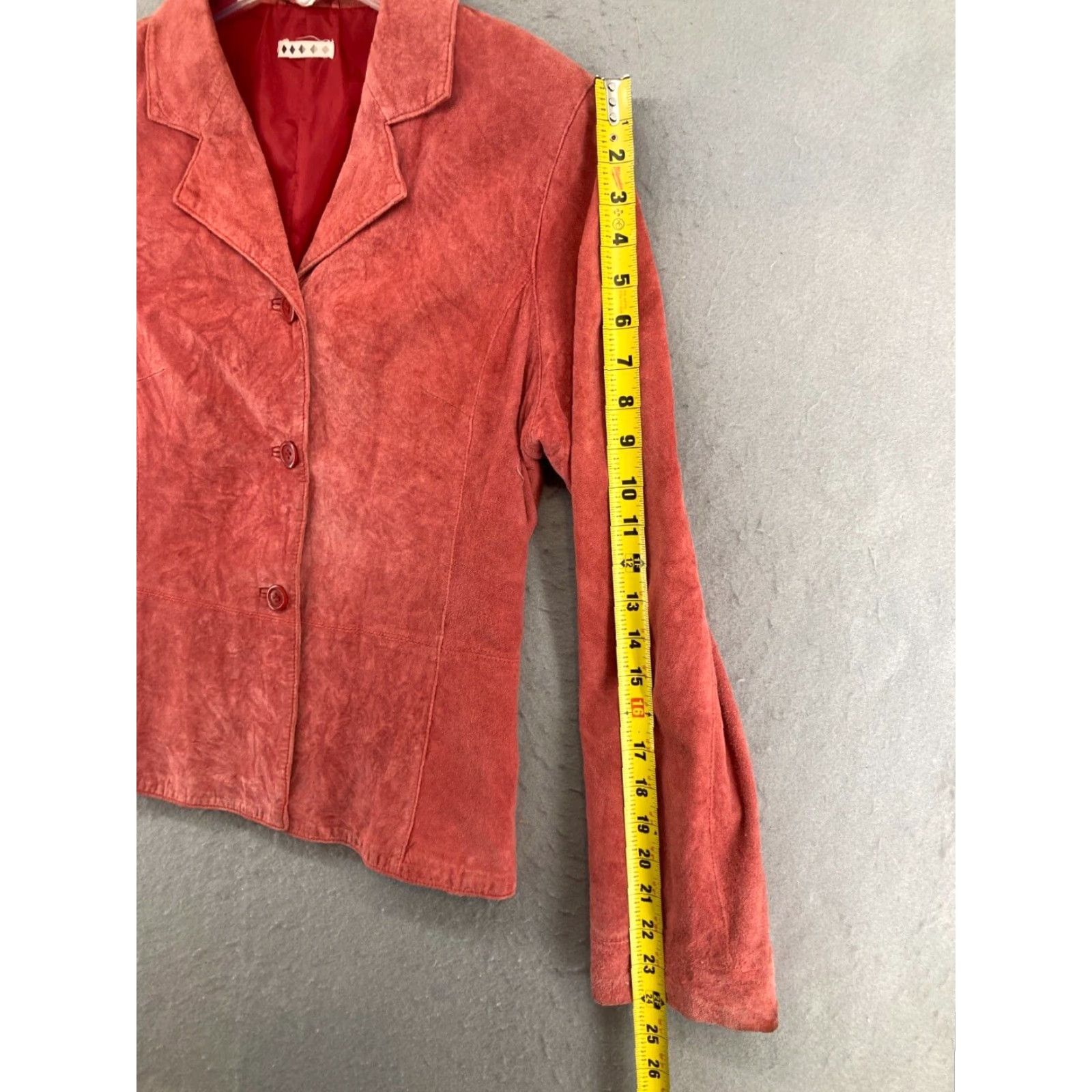 Vintage Leather Jacket Womens Medium Red Button Up 90s Vintage? Size M / US 6-8 / IT 42-44 - 4 Thumbnail