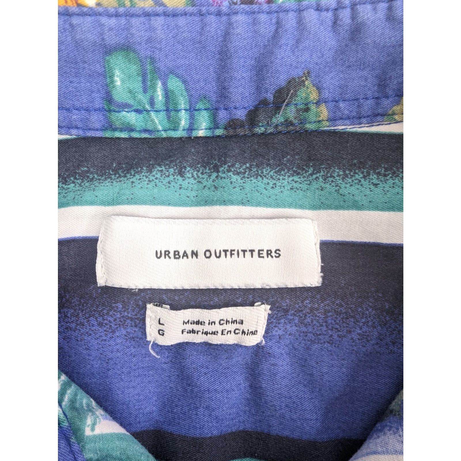 Urban Outfitters Urban Outfitters Shirt Men L Multicolor Floral Hawaiian Tropical Button-Up Short Sleeve Collared Cotton Size US L / EU 52-54 / 3 - 6 Thumbnail