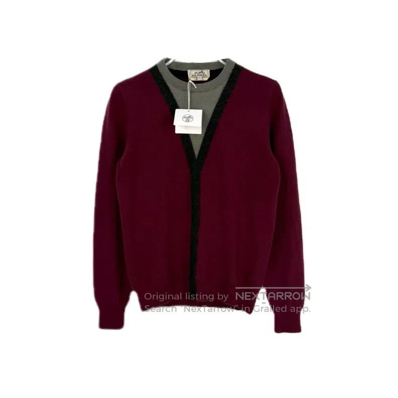 Hermes Hermes Maroon cashmere sweater Size M / US 6-8 / IT 42-44 - 1 Thumbnail