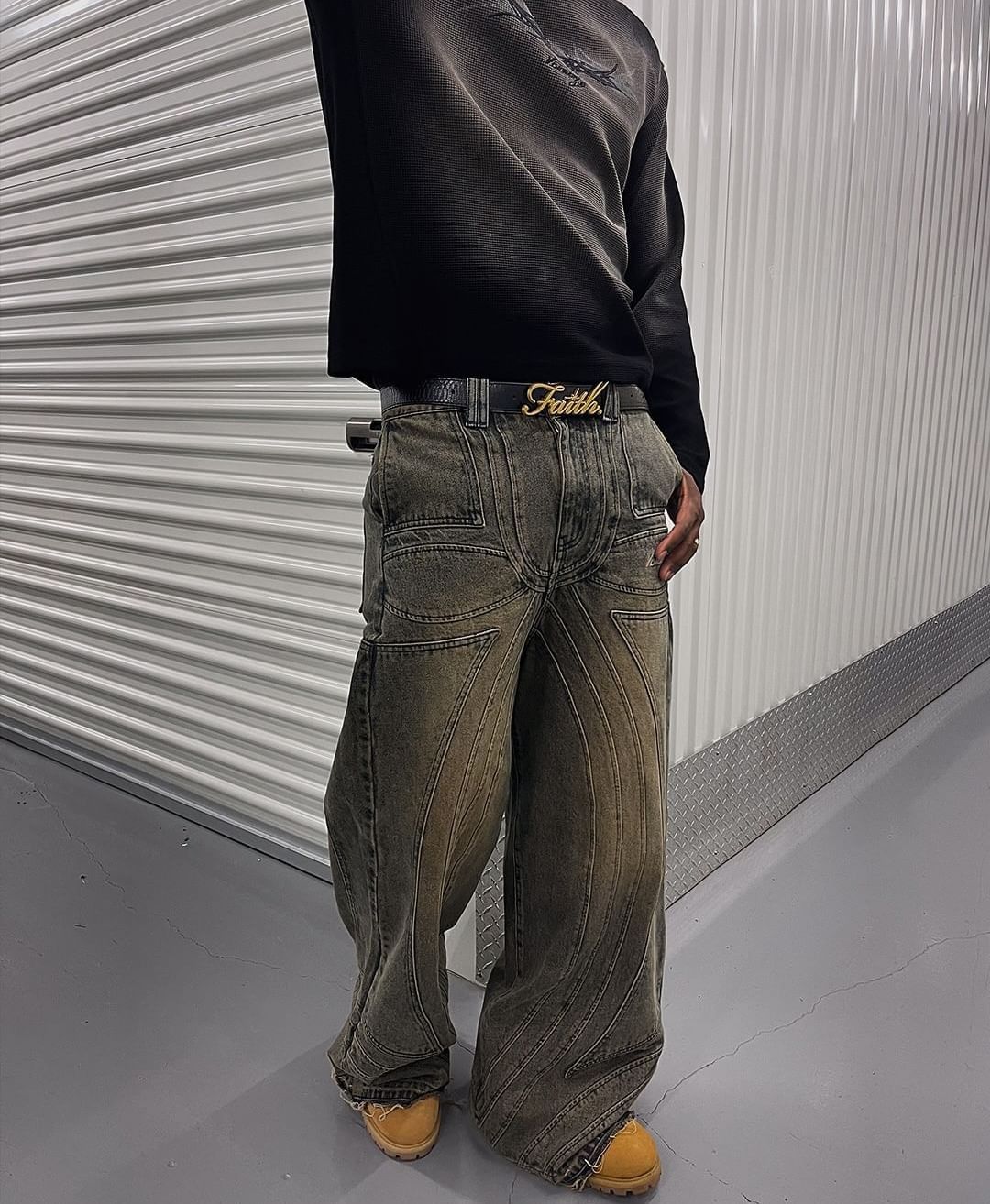 Japanese Brand Striped Retro baggyJeans Size US 32 / EU 48 - 1 Thumbnail