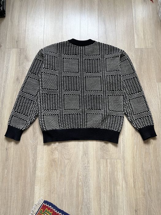 Auralee HARD TWIST MERINO JACQUARD KNIT BIG P/O | Grailed