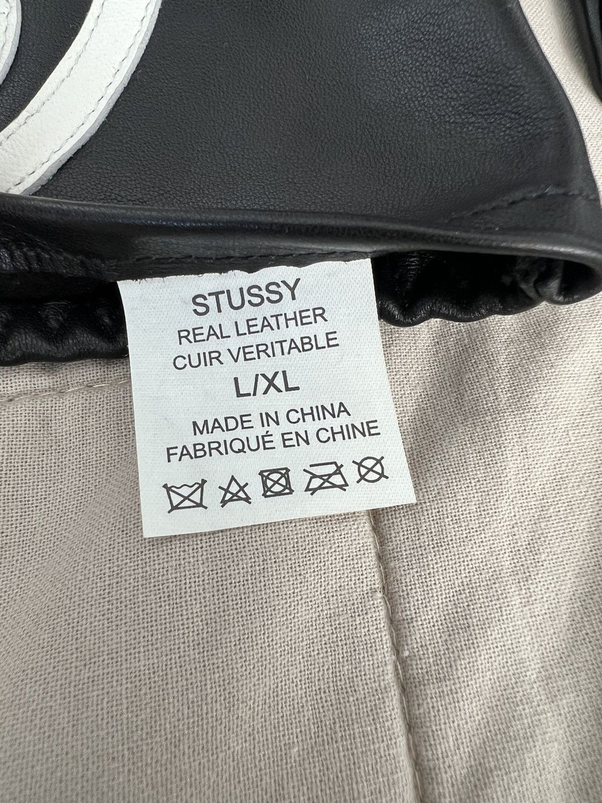 Stussy Stussy SS Link Black Leather Gloves L/XL | Grailed
