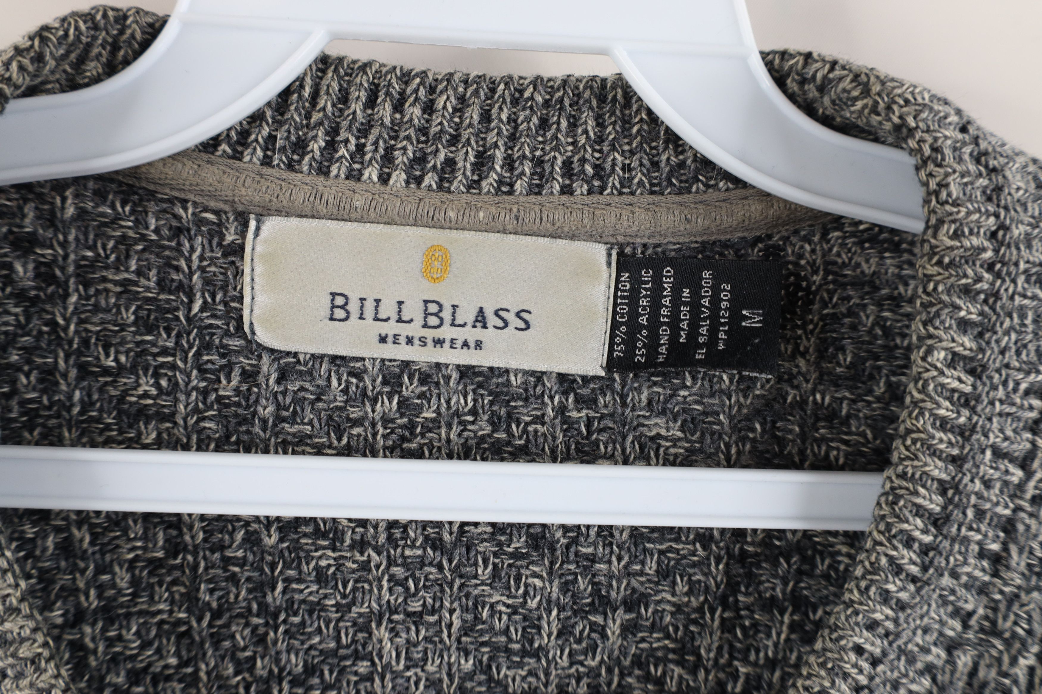 Vintage Vintage 90s Streetwear Framed Knit Crewneck Sweater Gray Size US M / EU 48-50 / 2 - 9 Thumbnail