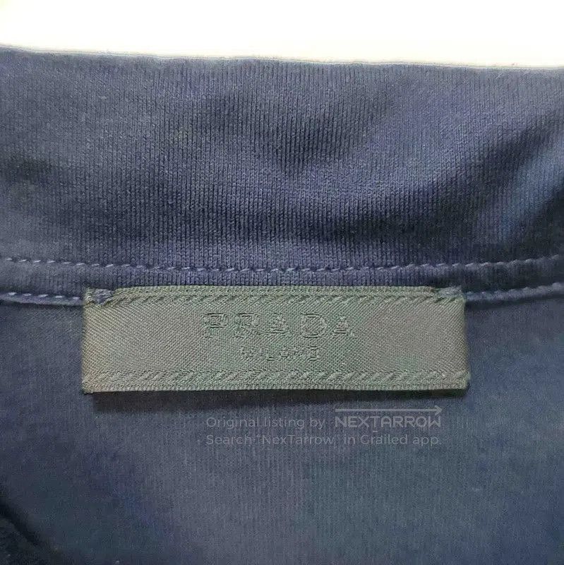Prada Prada Men's Cotton Polo in Dark Blue. Size US L / EU 52-54 / 3 - 3 Thumbnail