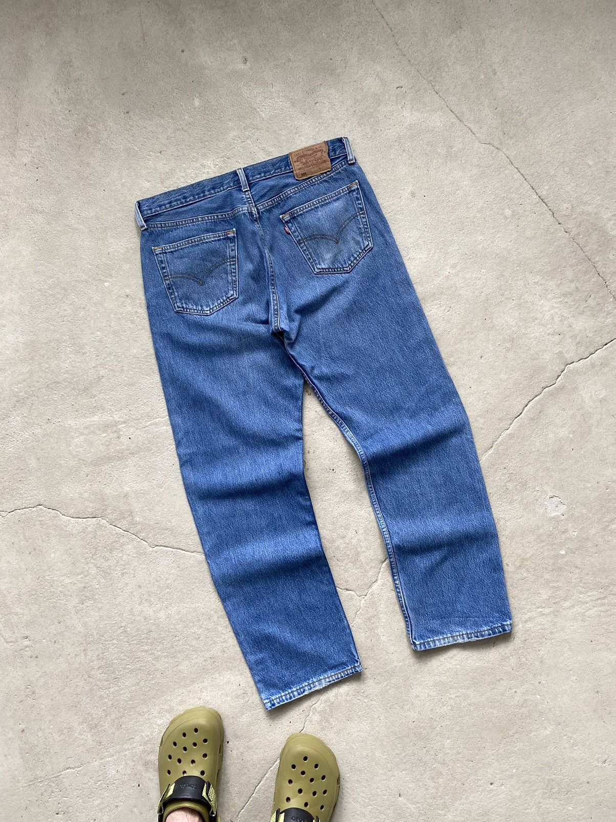 Levi's Vintage Clothing Vintage 90s Levi's 501 Washed Blue Denim Jeans Size US 36 / EU 52 - 2 Thumbnail