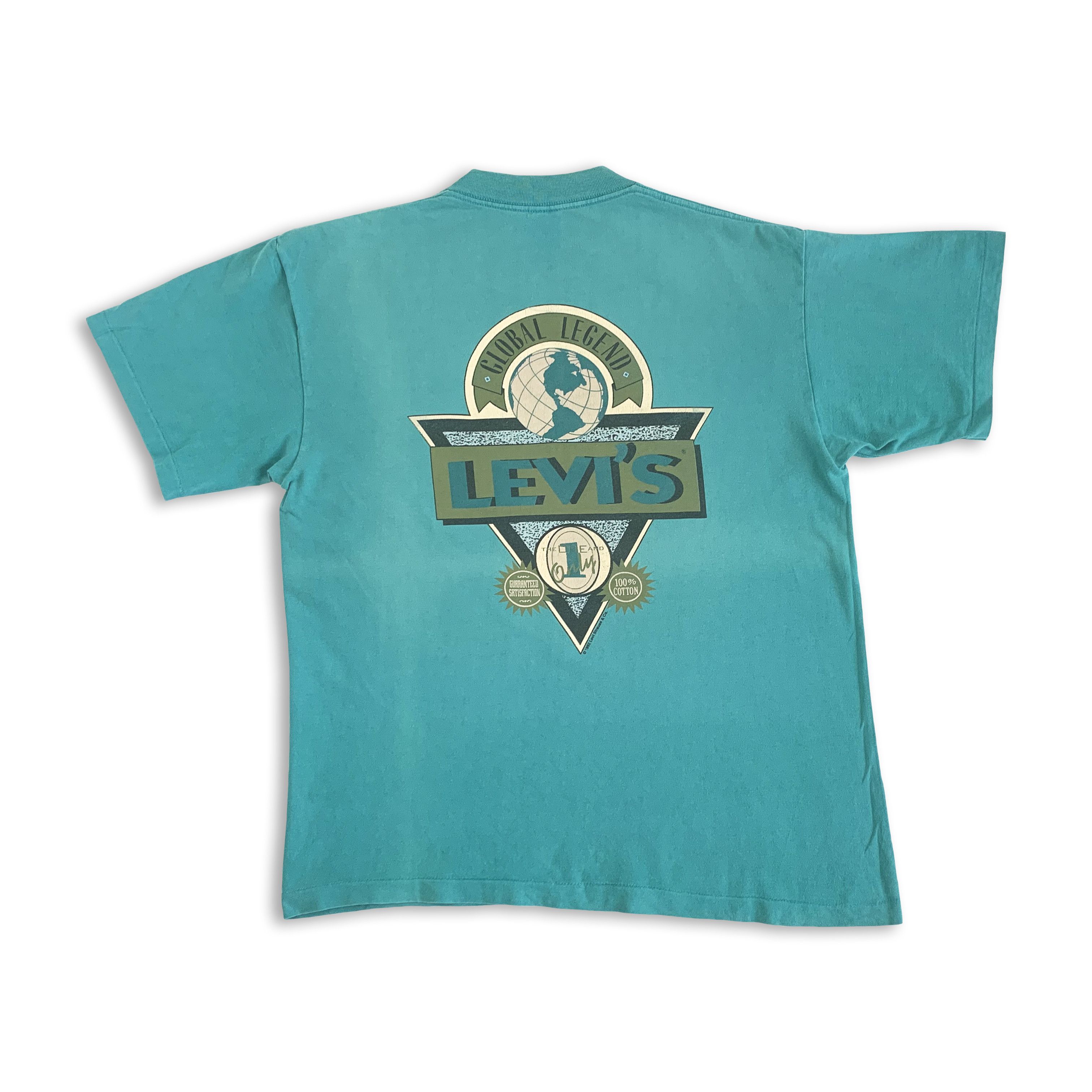 Levi's Vintage 1992 LEVI'S t shirt Single stitch Global Legend 90s Size US L / EU 52-54 / 3 - 2 Thumbnail