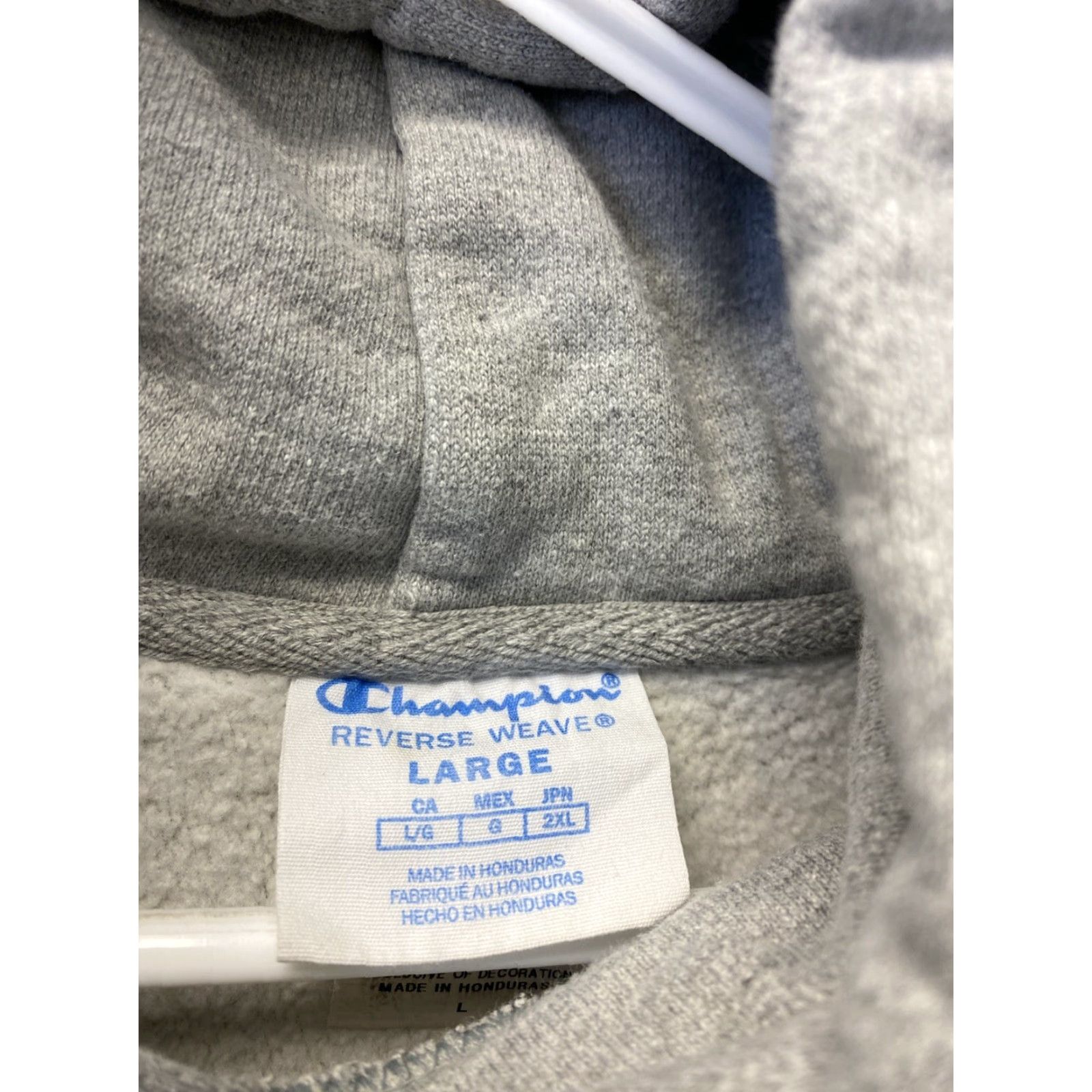 Champion VINTAGE Champion Reverse Weave Hoodie Women's L Gray Embroidered Activewear Reversible Logo Size L / US 10 / IT 46 - 3 Thumbnail