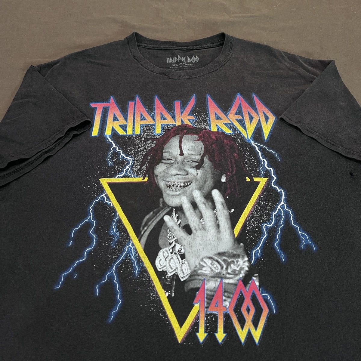 Rap Tees × Trippie Redd Trippie Redd 1400 Promo Tee XL Faded Size US XL / EU 56 / 4 - 1 Thumbnail