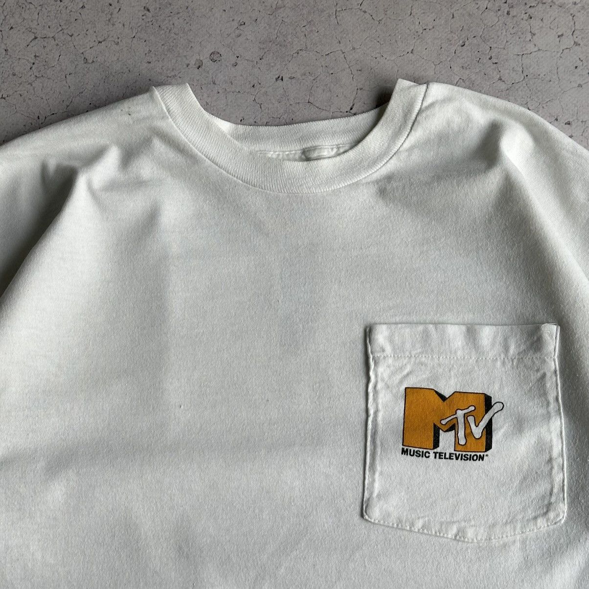 Vintage 90s Mtv Pocket Single Stitch Promo Tee