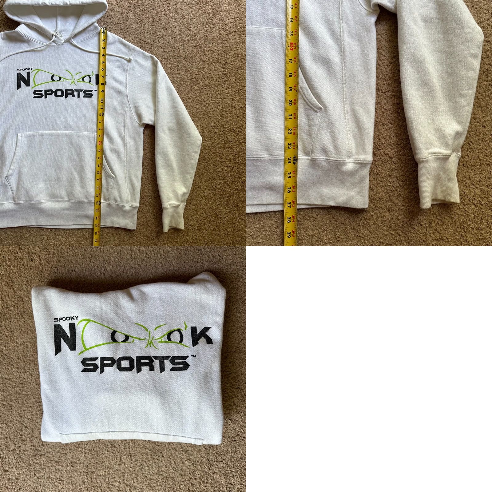 Champion Champion Sweatshirt Mens Medium Reverse Weave White Pockets Spooky Sports 90s Size US M / EU 48-50 / 2 - 8 Thumbnail