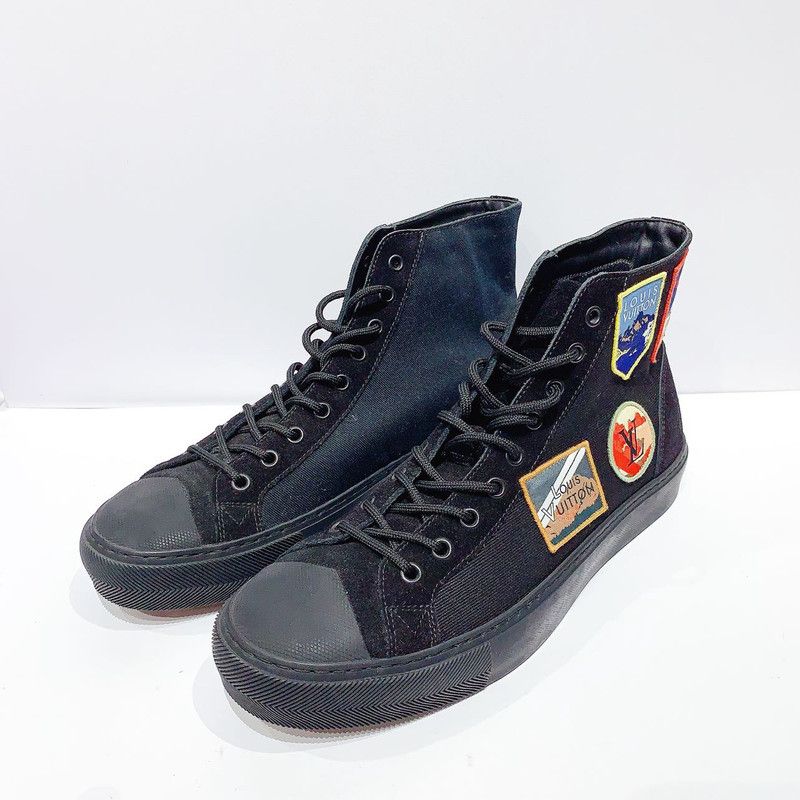 Louis Vuitton Louis Vuitton Black Patch Canvas Sneakers 0079 Size US 8 / IT 38 - 1 Thumbnail